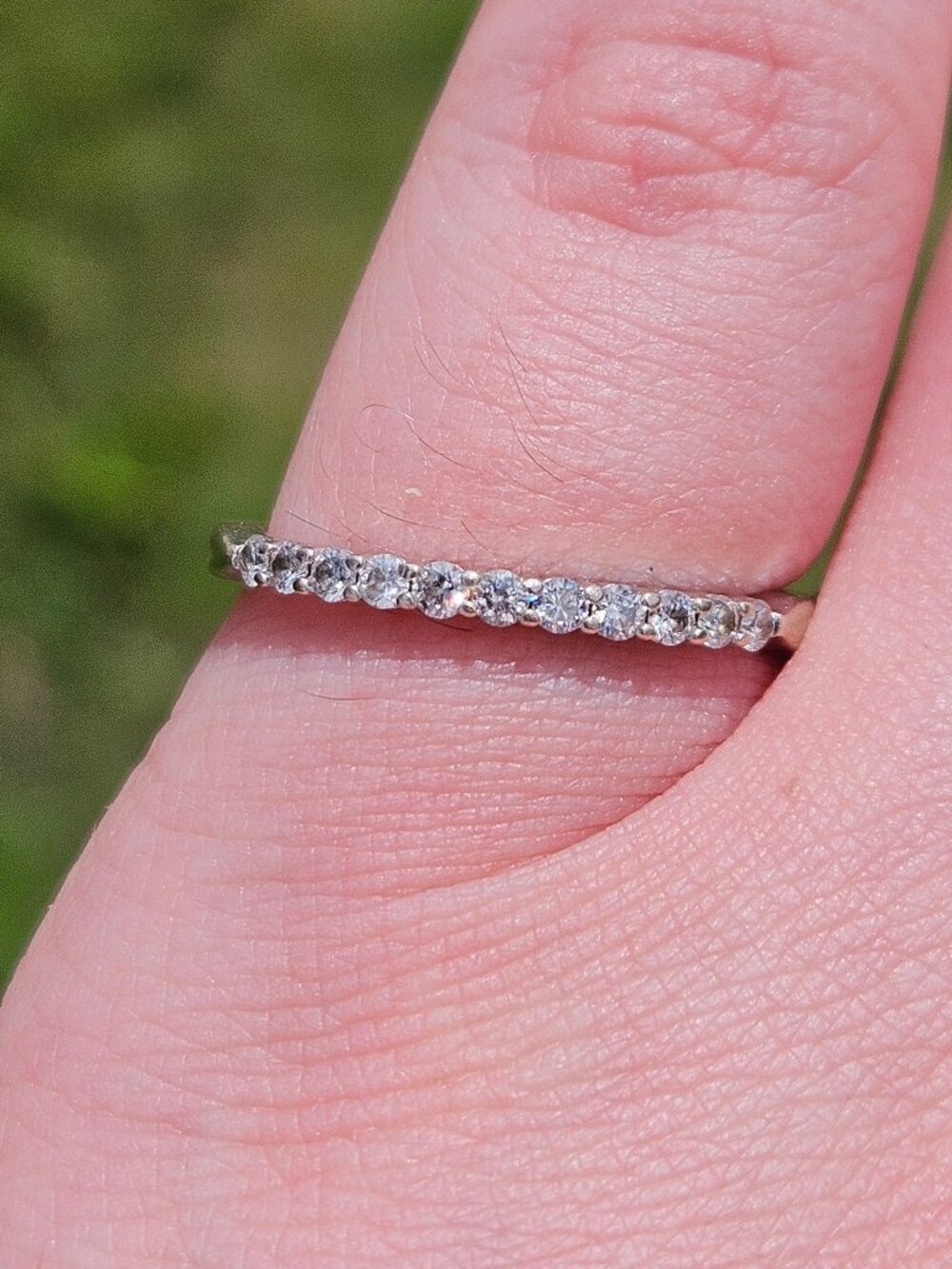 14K White Gold Diamond Wedding Band Ring 0.22TCW Size 7
